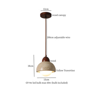 Celako™ Lumetra Pendant Light | Yellow Travertine Kitchen Island Lighting