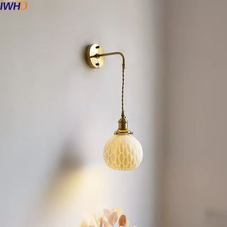 Celako™ Bisque Wall Light | Ceramic Bedroom Lighting