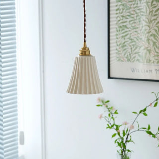 Celako™ Biancera Pendant Light | White Ceramic Bedroom Lighting