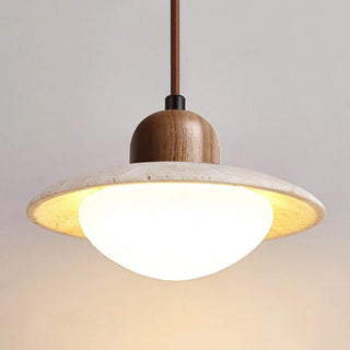 Celako™ Sololith Pendant Light | Yellow Travertine Kitchen Island Lighting