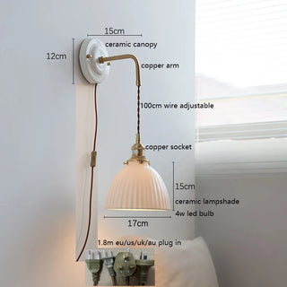 Celako™ Ceralux Wall Light | Ceramic Bedroom Lighting