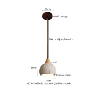 Celako™ Betura Pendant Light | Micro Cement Japan Wabi Sabi