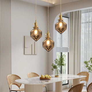 Celako™ Cineris Pendant Light | Grey Glass Bedroom Lighting