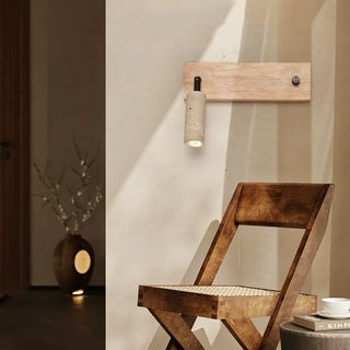 Celako™ Vetrina Wall Light | Yellow Travertine Bedroom Lighting