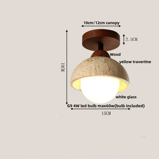 Celako™ Calvoro Ceiling Light | Yellow Travertine Modern Style