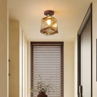 Celako™ Succino Ceiling Light | Amber Glass Wabi Sabi Style