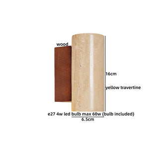 Celako™ Tavrin Wall Light | Yellow Travertine Japan Style