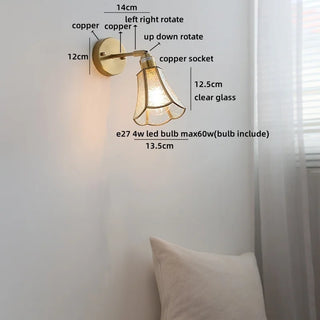 Celako™ Aurelin Wall Light | Stained Glass Bedside Lighting