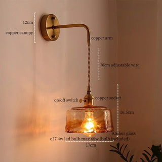 Celako™ Ambrys Wall Light | Glass Living Room Lighting