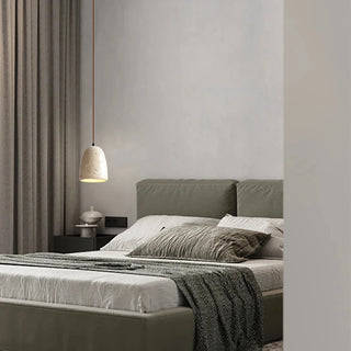 Celako™ Aureolith Pendant Light | Yellow Travertine Bedroom Lighting