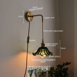 Celako™ Aurien Wall Light | Glass Bedroom Lighting