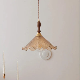 Celako™ Craquel Pendant Light | Amber Glass Kitchen Island Lighting