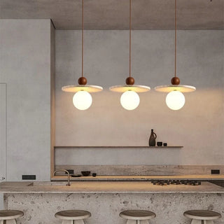 Celako™ Tivorine Pendant Light | Yellow Travertine Kitchen Island Lighting