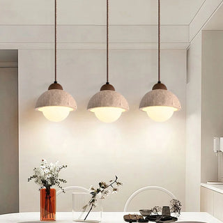 Celako™ Tivella Pendant Light | Yellow Travertine Kitchen Island Lighting