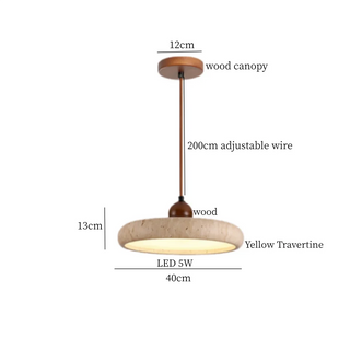 Suspension Celako™ Gialterra | Éclairage d'îlot de cuisine en travertin jaune