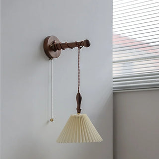 Celako™ Umbra Wall Light | Walnut Wood Bedside Lighting