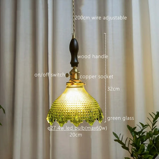 Celako™ Virene Pendant Light | Glass Bedroom Lighting