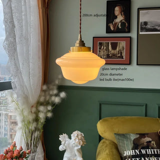 Celako™ Lattea Pendant Light | Glass Stone Bedroom Lighting