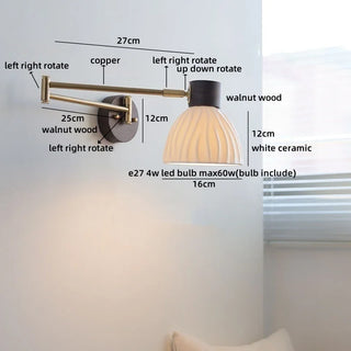 Celako™ Alura Wall Light | Ceramic Bedside Lighting