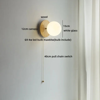 Celako™ Opalina Wall Light | Glass Bedroom Lighting