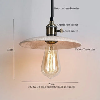 Celako™ Travolo Pendant Light | Yellow Travertine