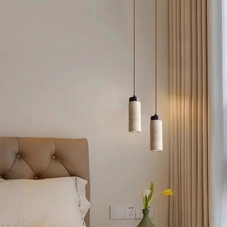 Celako™ Orolitho Pendant Light | Yellow Travertine Dining Room Lighting