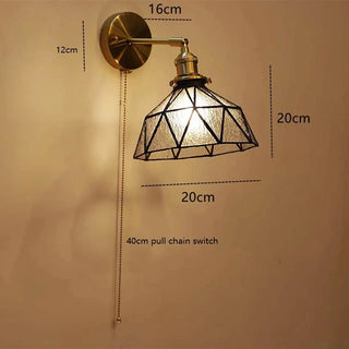 Celako™ Cuvera Wall Light | Copper & Glass Bedside Lighting