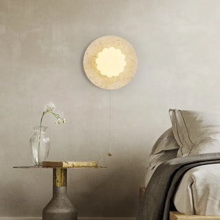Celako™ Sabilune Wall Light | Yellow Travertine Living Room Lighting