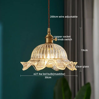 Celako™ Cuprisa Pendant Light | Glass Bedroom Lighting