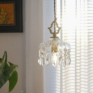Celako™ Claryon Pendant Light | Glass Crystal Bedroom Lighting