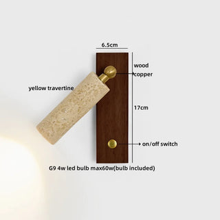 Celako™ Zenolith Wall Light | Travertine Hallway Lighting