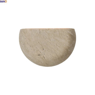 Celako™ Travica Wall Light | Yellow Travertine Bedroom Lighting