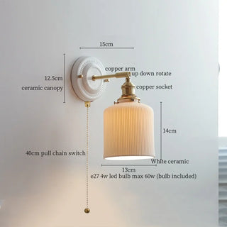 Celako™ Ceraline Wall Light | Copper Bathroom