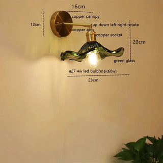 Celako™ Cuvera Wall Light | Copper & Glass Bedside Lighting