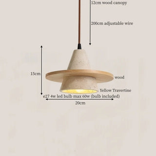 Celako™ Cantera Pendant Light | Yellow Travertine Kitchen Island Lighting