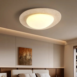 Plafonnier Celako™ Traviva | Luminaire de salon en travertin jaune