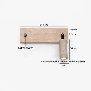 Celako™ Vetrina Wall Light | Yellow Travertine Bedroom Lighting