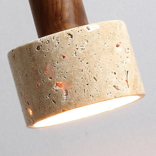 Suspension Celako™ Columora | Luminaire de salle à manger en travertin jaune