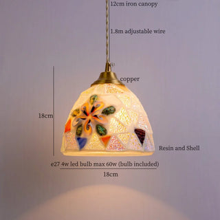 Celako™ Nacarite Pendant Light | Resin And Shell Kitchen Island Lighting