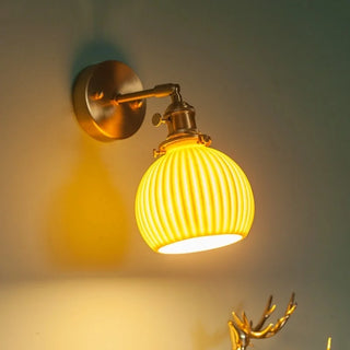 Celako™ Cerastra Wall Light | Copper Ceramic Living Room Lighting
