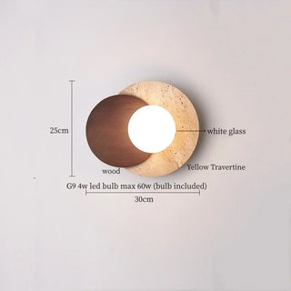Applique murale Celako™ Levartine | Travertin Jaune Wabi Sabi