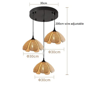 Celako™ Musae Pendant Light | Rattan Dining Room Lighting