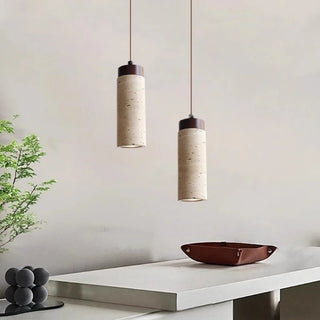 Celako™ Orolitho Pendant Light | Yellow Travertine Dining Room Lighting