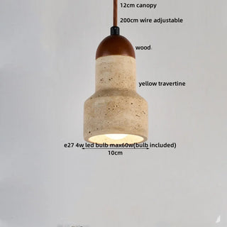 Celako™ Terraza Pendant Light | Travertine Dining Room Lighting