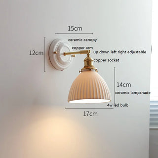 Celako™ Auramic Wall Light | Ceramic Bedside Lighting