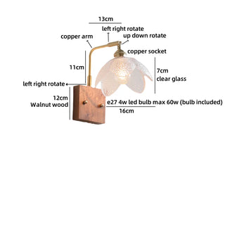 Celako™ Fiorina Wall Light | Glass Bedroom Lighting