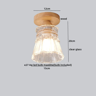 Celako™ Lucara Ceiling Light | Glass Wood Kitchen Island Lighting