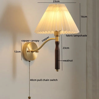 Celako™ Copera Wall Light | Copper Fabric Bedroom Lighting
