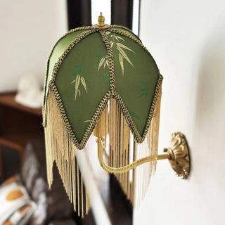 Celako™ Frangia Wall Light | Copper Cloth Bedroom Lighting