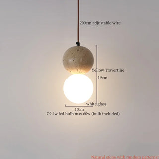 Celako™ Porenzo Pendant Light | Yellow Travertine Japan Style